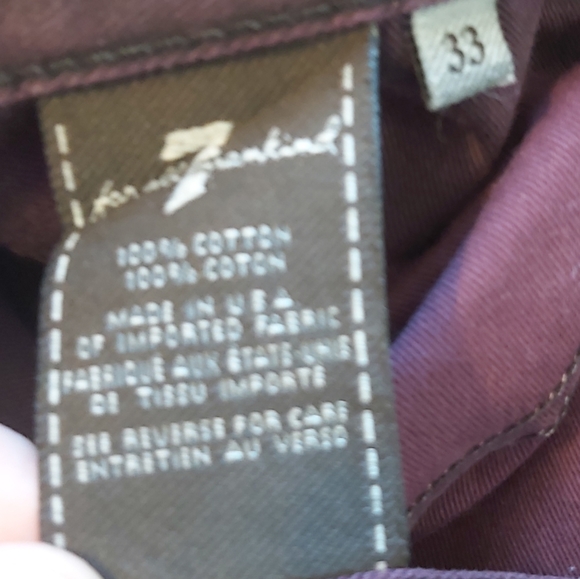 7 FOR ALL MANKIND |  Women's Slimmy Jeans Purple Black Size 33 - Picture 15 of 15